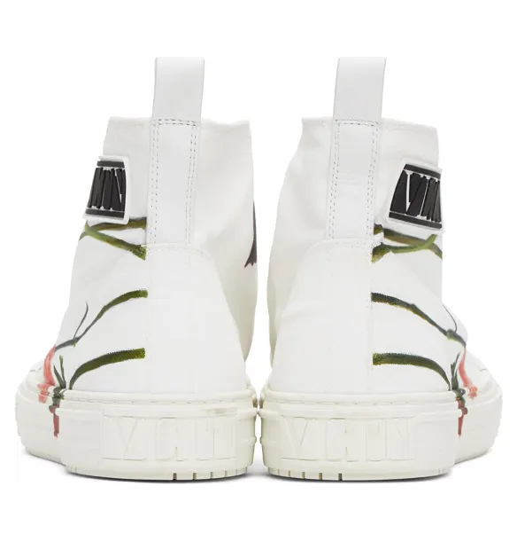 Valentino White Valentino Garavani Emilio Villalba Edition ‘VLTN’ Giggies High-Top Sneakers (UY0S0D51QYP) (4)