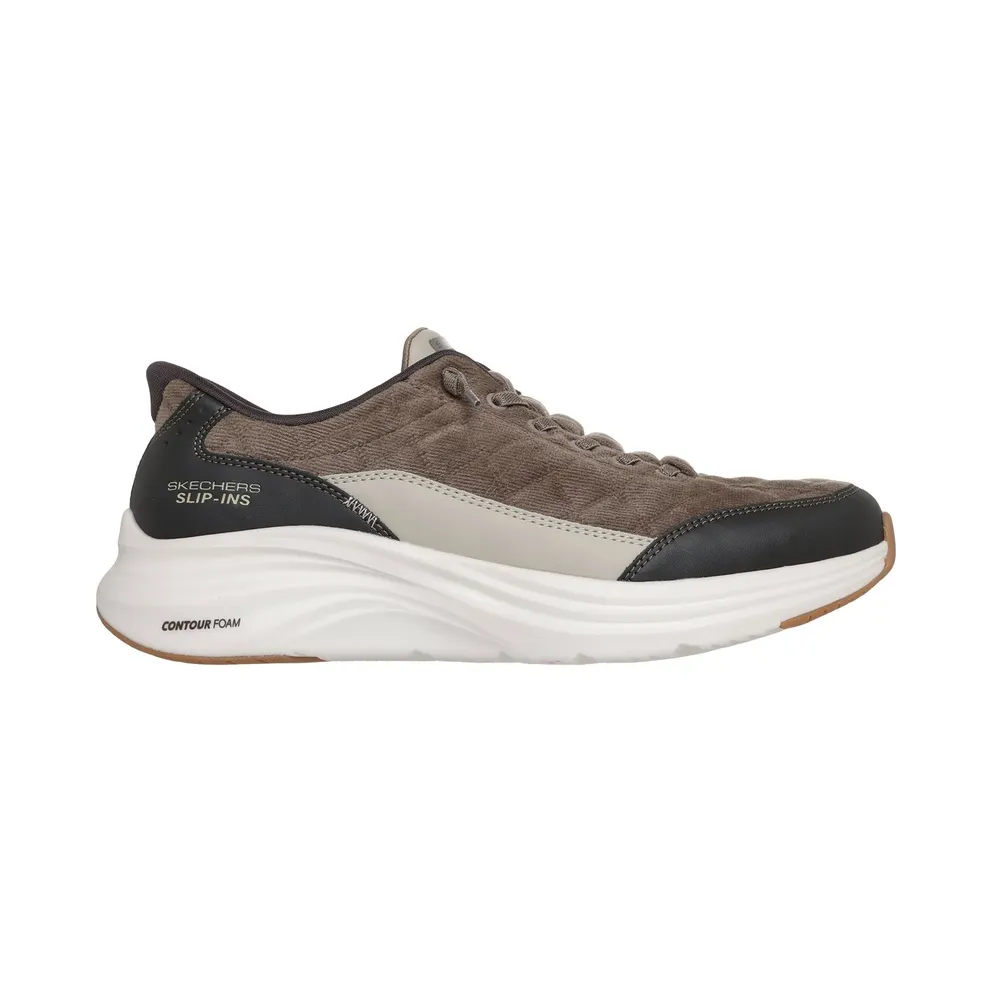 Skechers Slip-ins: Contour Foam – Cozy Fit Cordelux Sneaker Olijf
