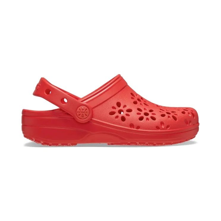 Crocs Classic Floral Cut-Out Clog Cherry Red (210943-6ZR)