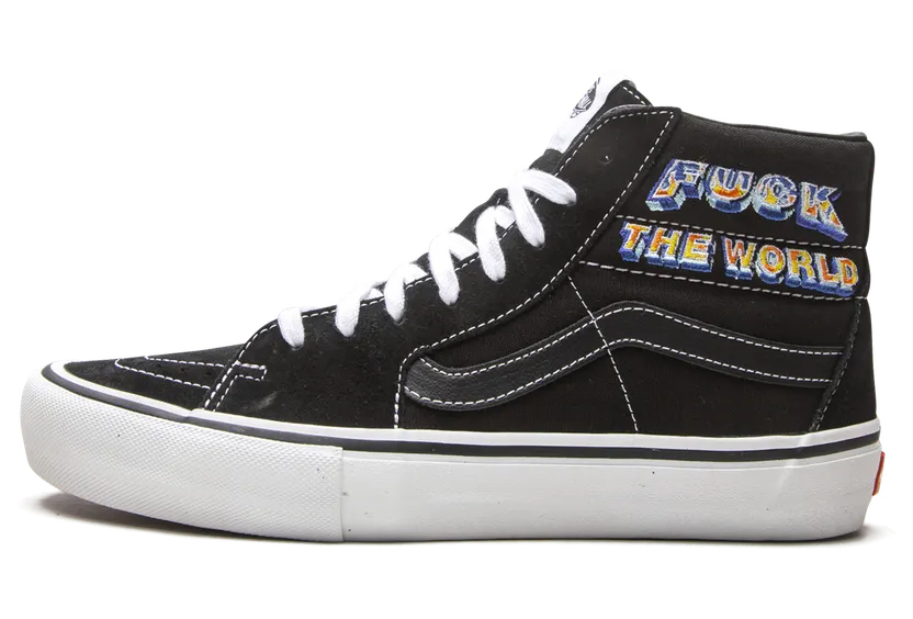 Vans Sk8-Hi Pro “Supreme – F*ck The World – Black” (VN0A45JDSY1)