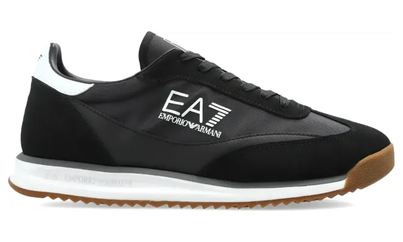 Ea7 Emporio Armani Sneakers met vlakken en logoprint – Zwart (7X000655AF23106)
