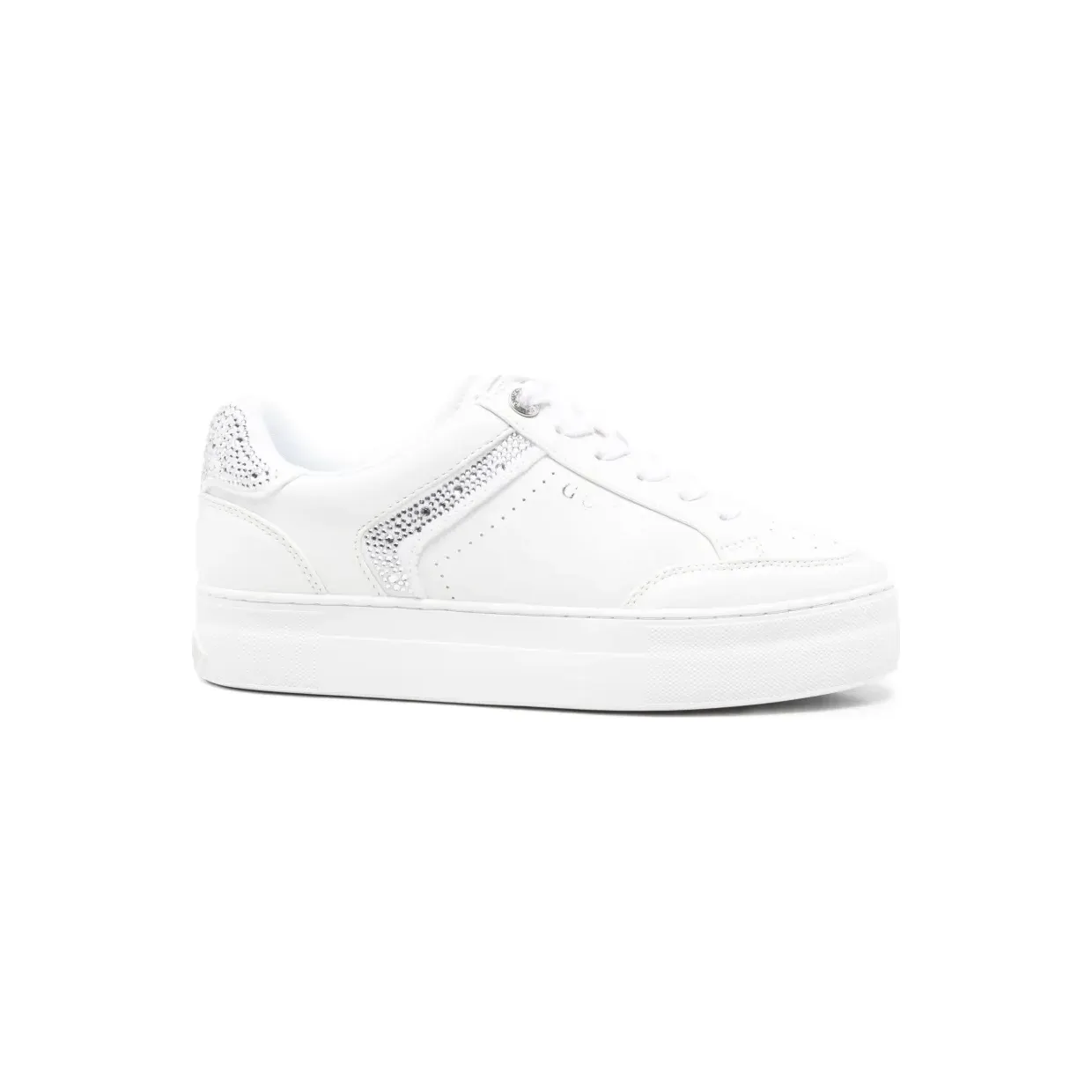 Guess Usa Leren verfraaid met stras “White” (FLTGX3ELE12)