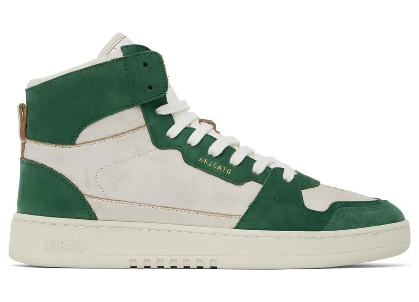 Axel Arigato White & Green Dice Hi Sneakers (41015)