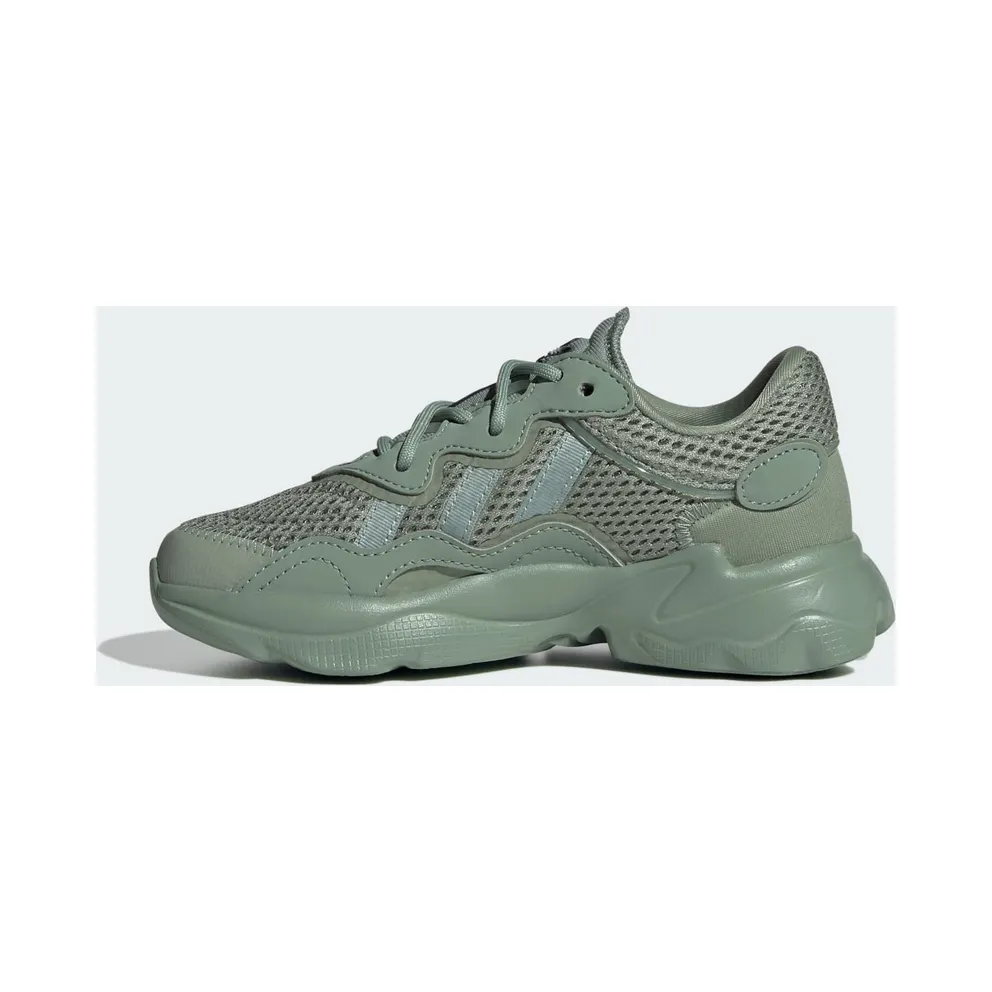 adidas Ozweego Shoes Kids “Silver Green / Silver Green / Core Black” (JI0298)