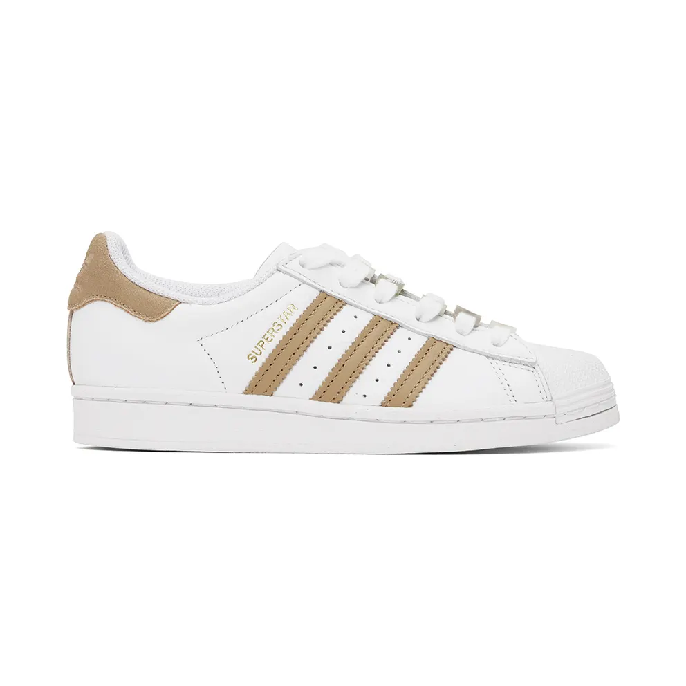 adidas Originals White & Beige Superstar W Sneakers (GZ0868)