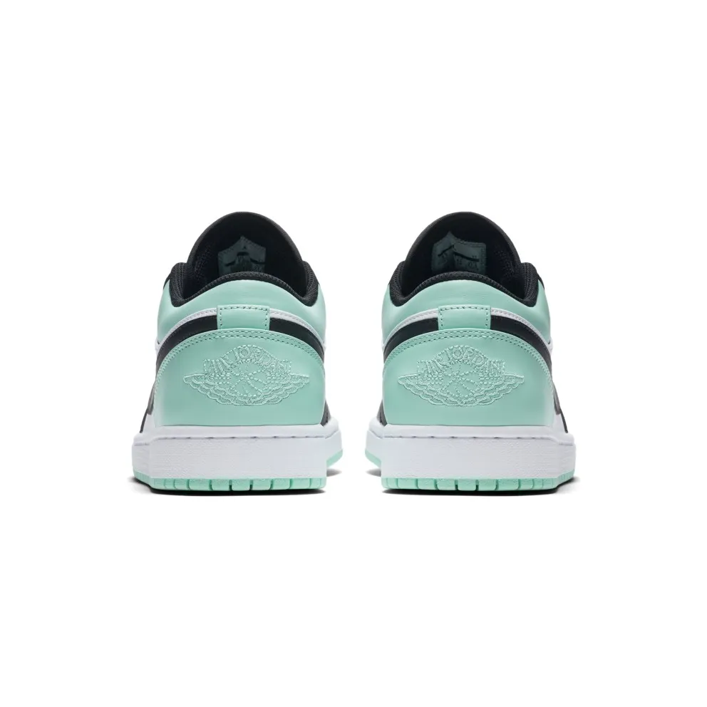 Jordan 1 Low Emerald Toe White/Emerald Rise-Black (553558-117)