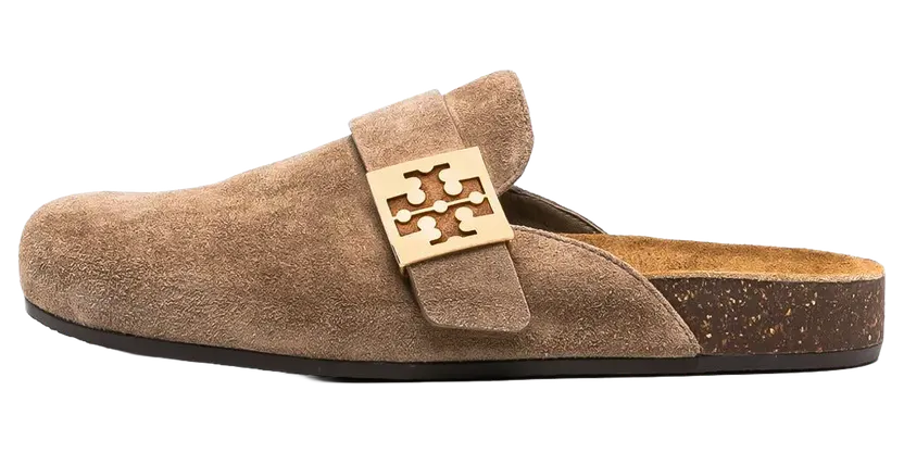 Tory Burch Mellow Mule “River Rock Gold” (154446-037)