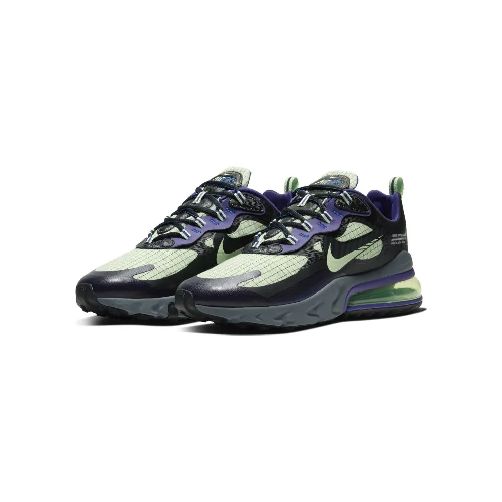 Nike Air Max 270 React Future Swoosh Black/Cool Grey-Court Purple-Vapor Green (CT1617-001)