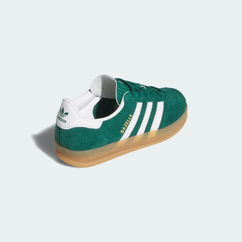 Adidas GAZELLE INDOOR Shoes Collegiate Green / Cloud White / Gum (IH9134)