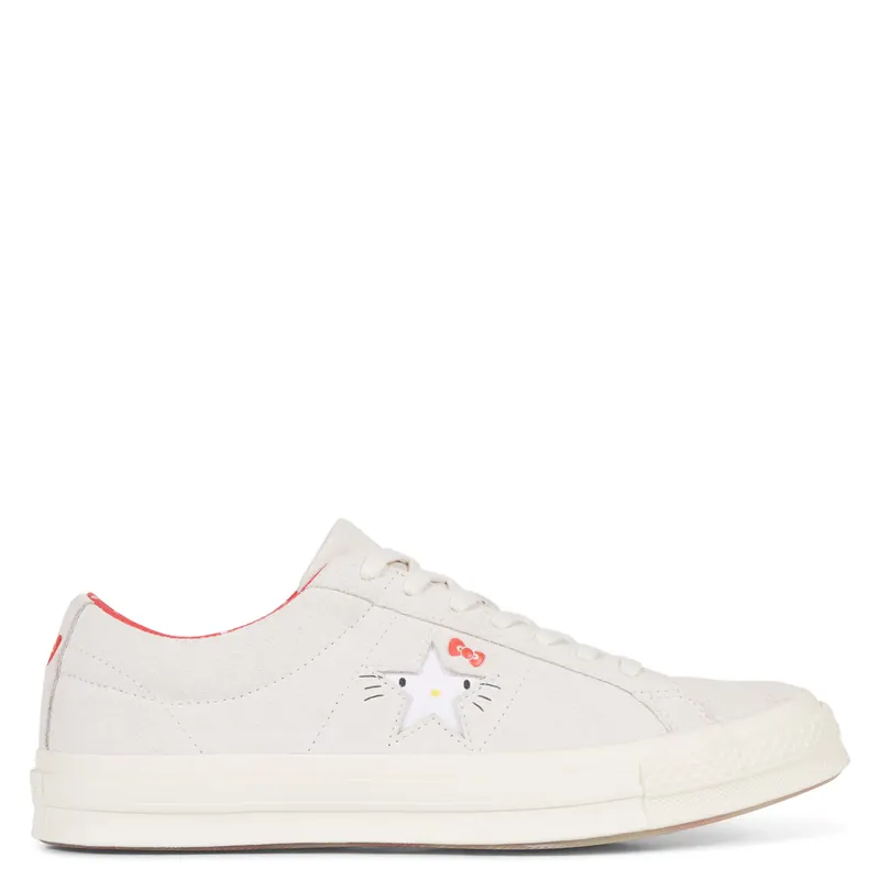 Converse One Star Ox Hello Kitty Grey Vaporus Grey/Egret-Fiery Red (162937C)