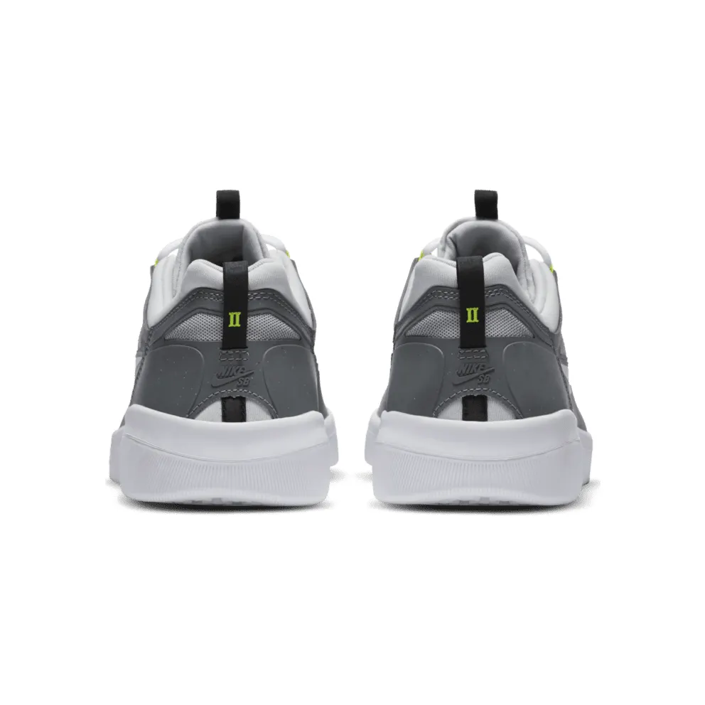 Nike SB Nyjah Free 2 Grey Neon Smoke Grey/Light Solar Flare Heather-Photon Dust-White (BV2078-003)