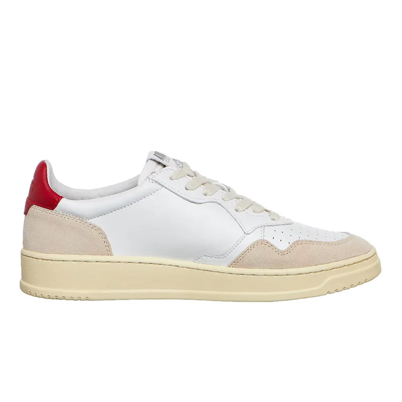 Autry Medalist Low White / Red (AULMLS43)