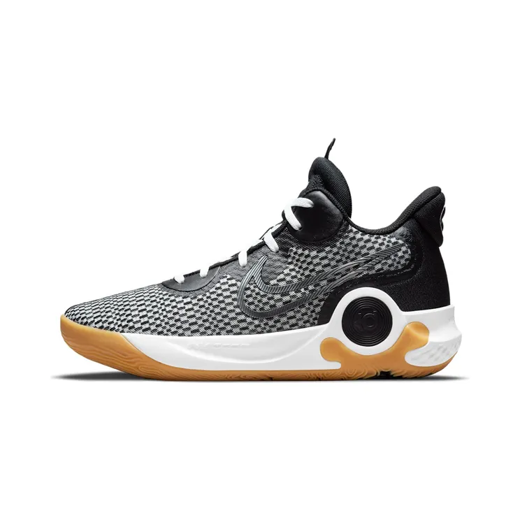 Nike KD Trey 5 IX “Black / White / Gum Light Brown / Metallic Cool Grey” (CW3400-006)