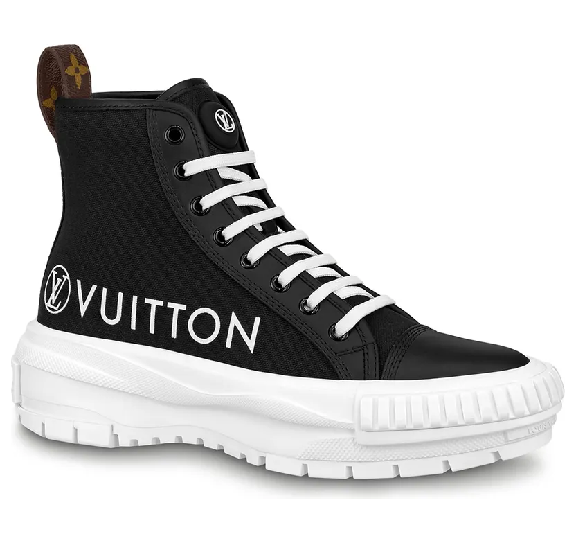 Louis Vuitton Squad Boot Vuitton Logo Canvas Black White (W) (1A96EW)
