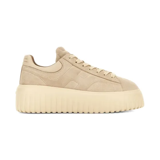 Hogan H-Stripes suède met plateauzool “Brown” (HXW6450FC6TPJQ)