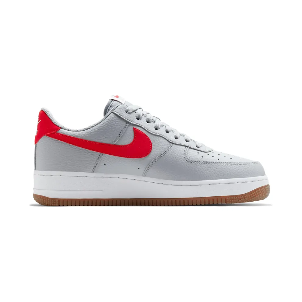 Nike Air Force 1 ’07 Wolf Grey University Red Wolf Grey/White/Gum Medium Brown (CI0057-003)