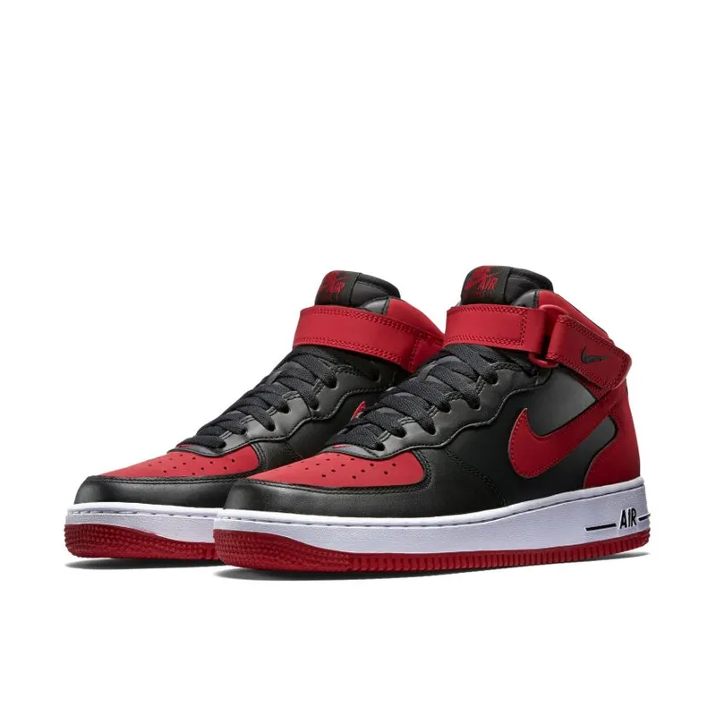 Nike Air Force 1 Mid Bred Black/Gym Red-White (315123-029)