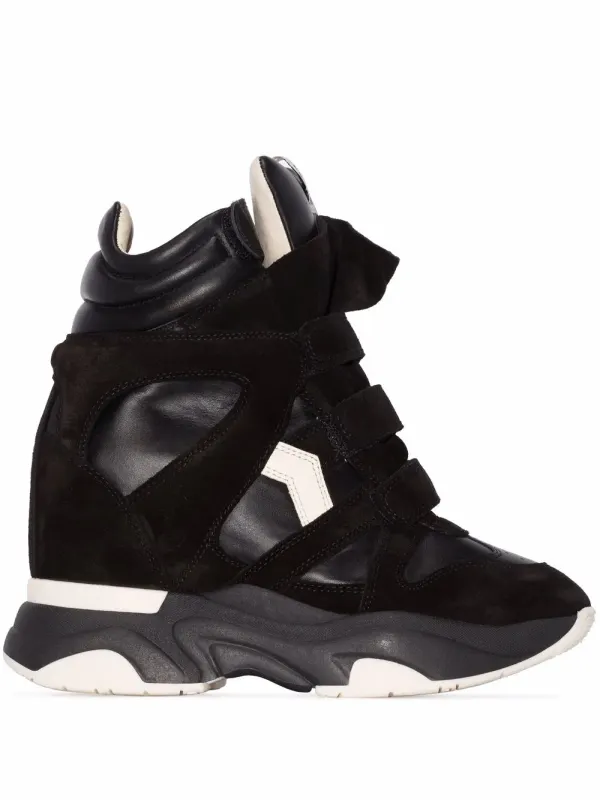 ISABEL MARANT Balksee sneakers with sleehak – Black (BK049100M019S)