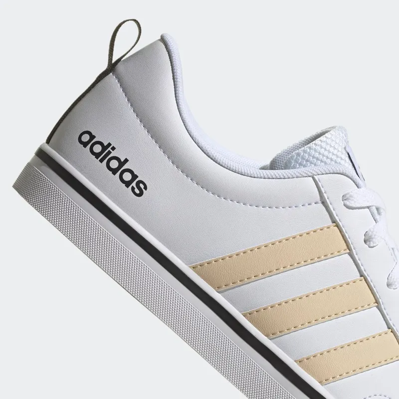 Adidas VS Pace 2.0 Lifestyle Skateboarding 3-Stripes Branding Synthetic Nubuck Cloud White / Sand Strata / Core Black (HP6014)