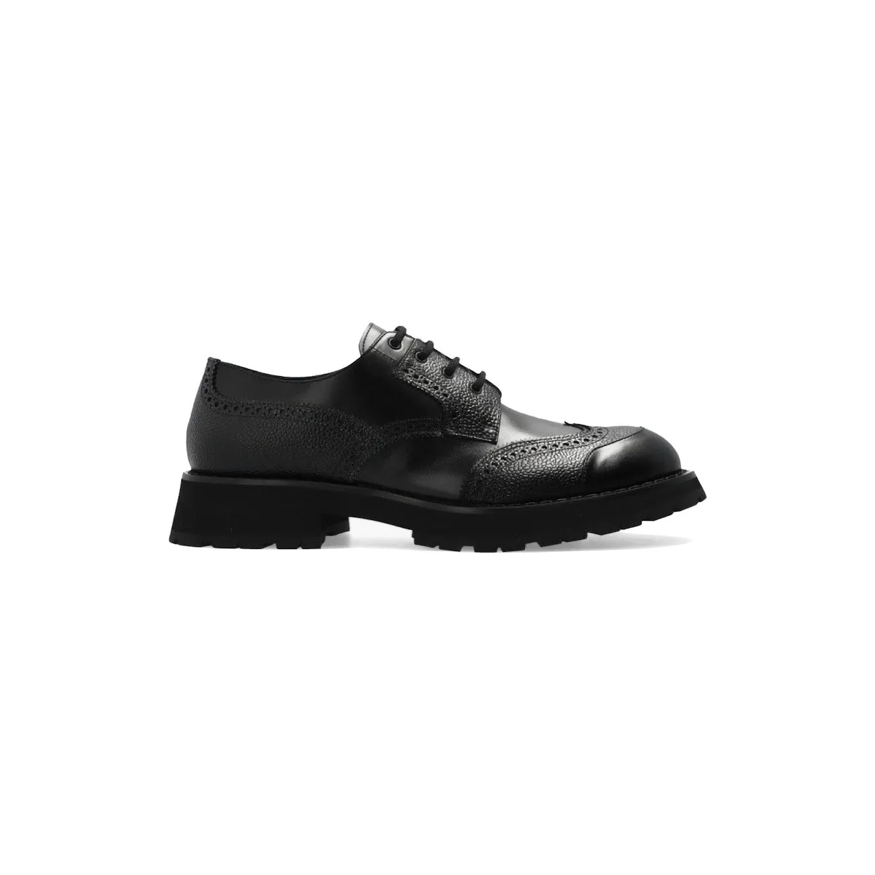 Alexander McQueen Punk Worker Derby Lace-up Shoes Black (727825 WHSWL 1000)