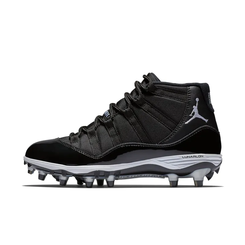 Jordan 11 Retro Cleat Black Black/White-Metallic Silver (AO1561-011)