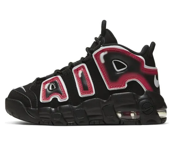 Nike Air More Uptempo PS ‘Laser Crimson’ Black/White/Laser Crimson (AA1554-010)