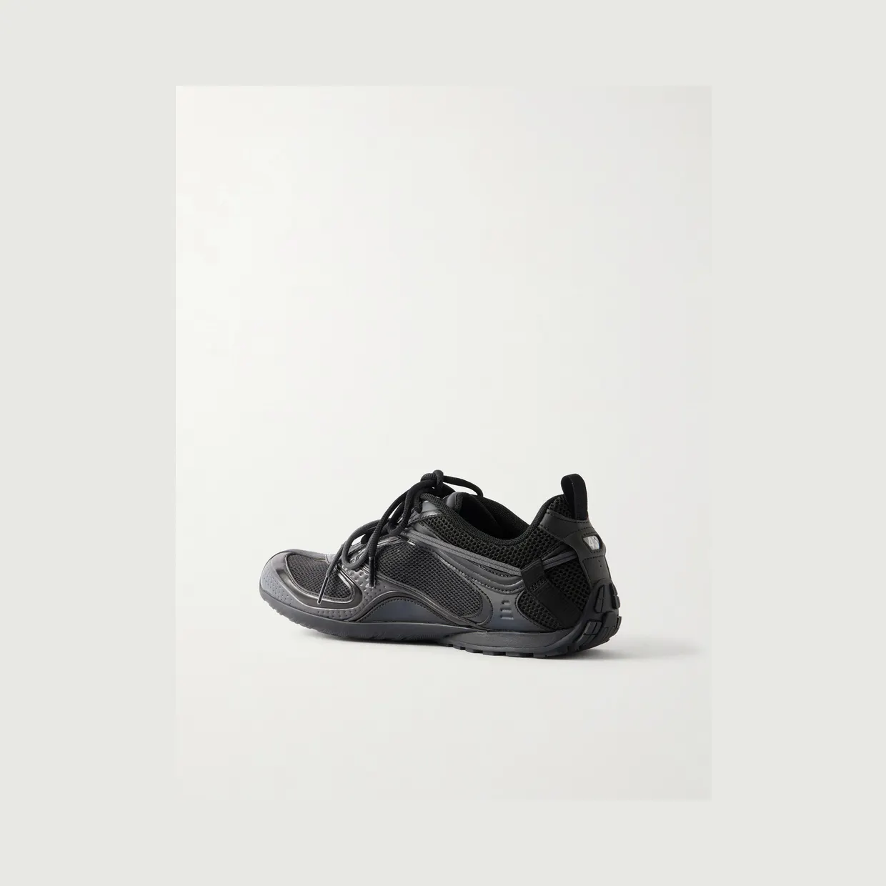 Balenciaga Radar Leather-Trimmed Mesh Sneakers Black (865703WSTEO) (4)