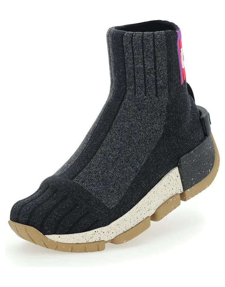 Uyn Urquiola Urban Socken-Schuh mit beigefarbiger Sohle anthracite melange 37 “Grey EU” (Y100163)