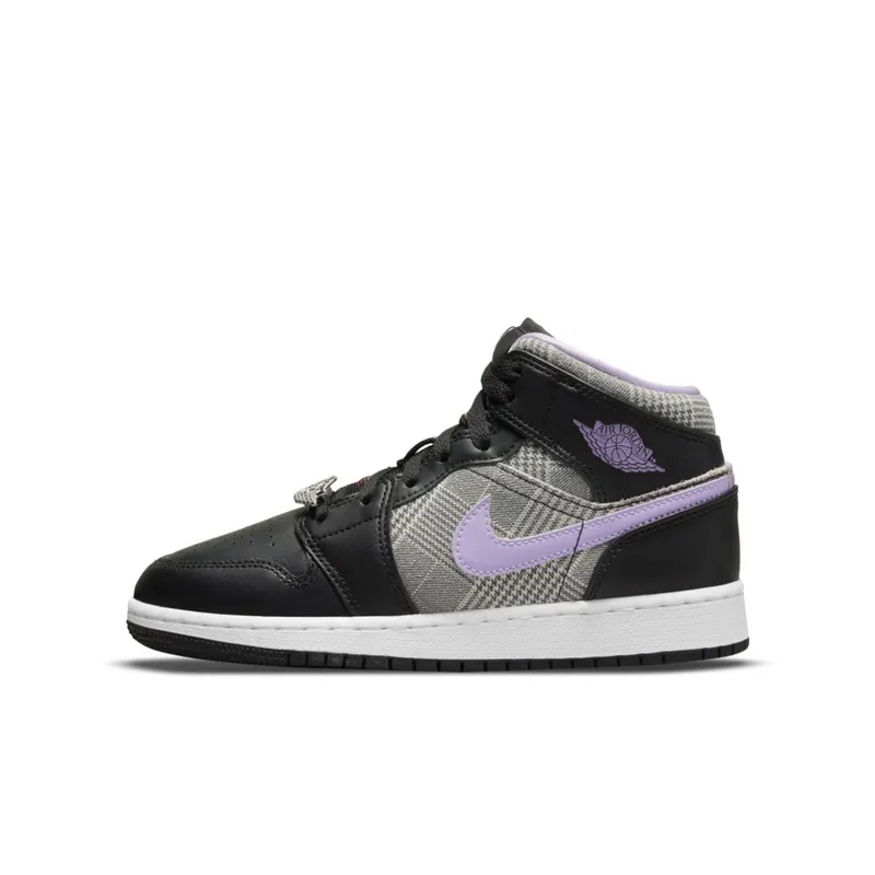 Jordan 1 Mid SE Houndstooth (GS) (DC7226-015)