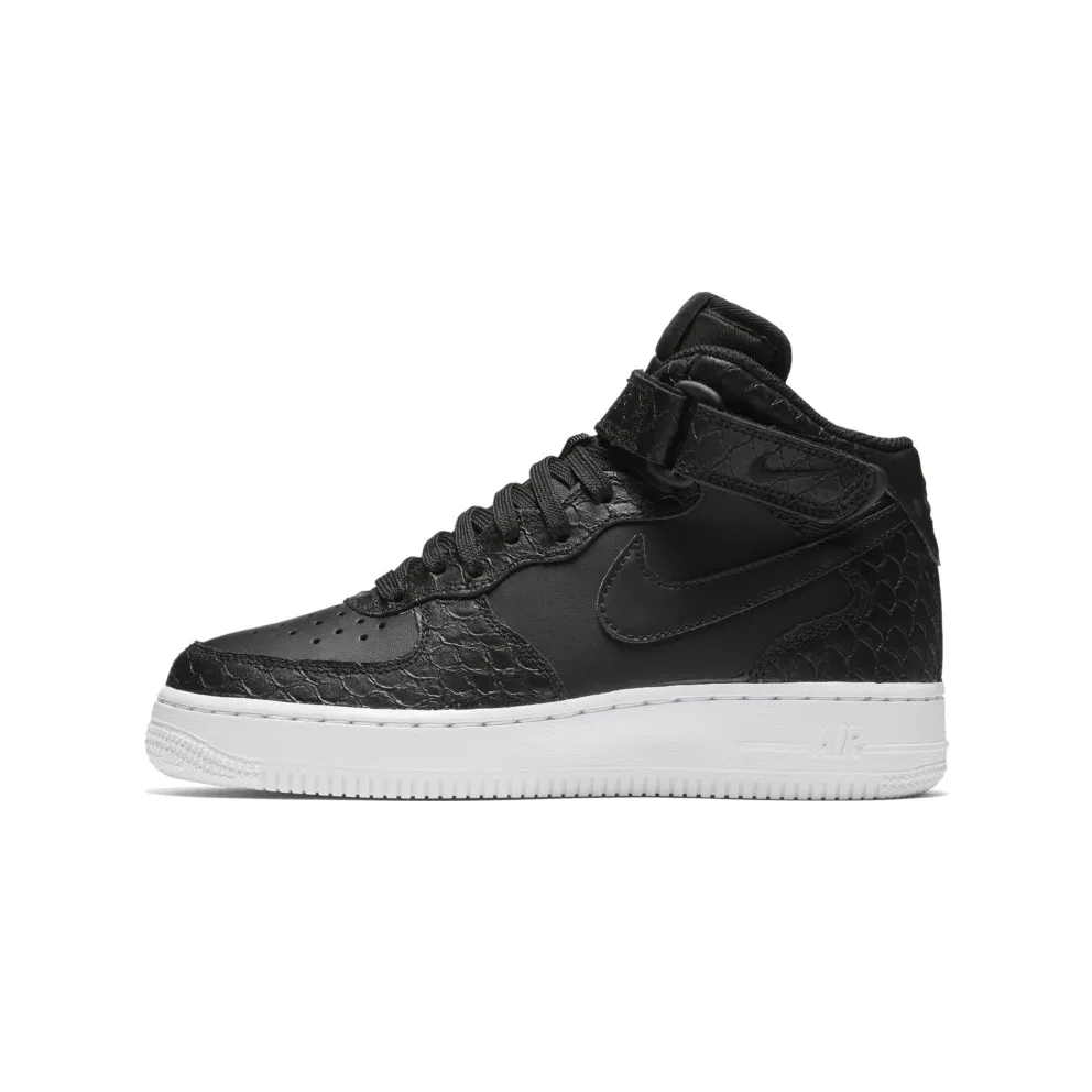 Nike Air Force 1 Mid Black Snake (GS) Black/Black-White (820342-001)