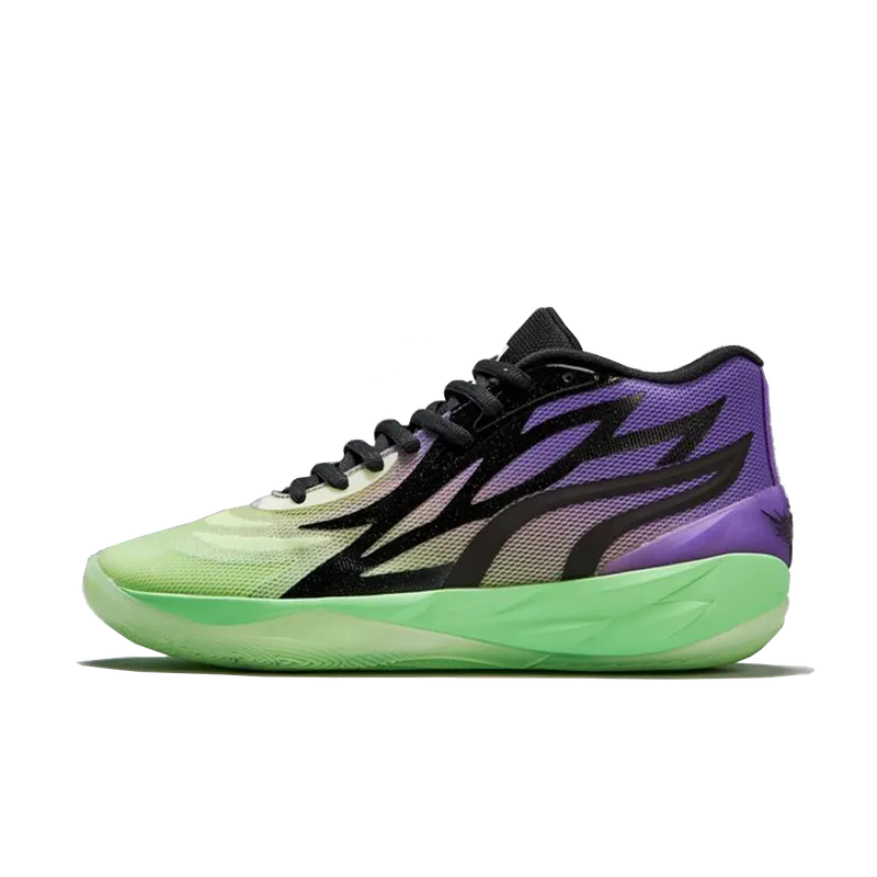 Puma x RICK AND MORTY MB.02 Basketball Shoes Green/Yellow (377411-02)