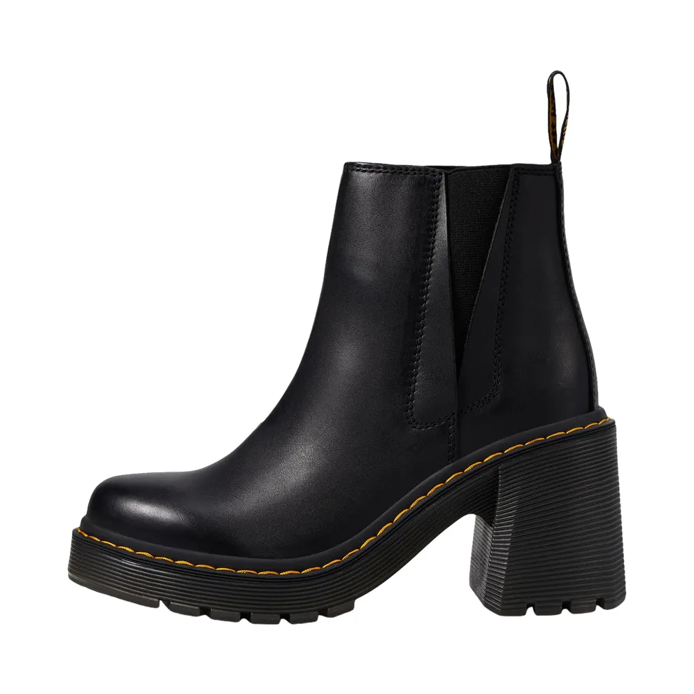 Dr Martens SPENCE LEATHER FLARED HEEL CHELSEA BOOTS “Black” (26440001)