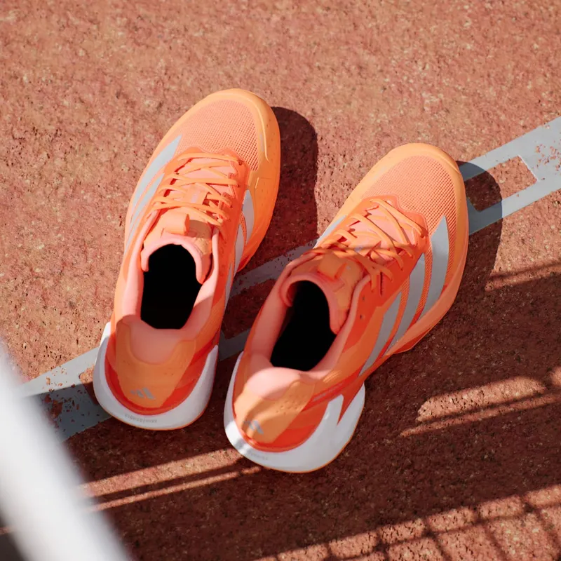 Adidas Adizero Ubersonic 5 Tennis Shoes Lucid Orange / Silver Metallic / Core Black (JR1734)