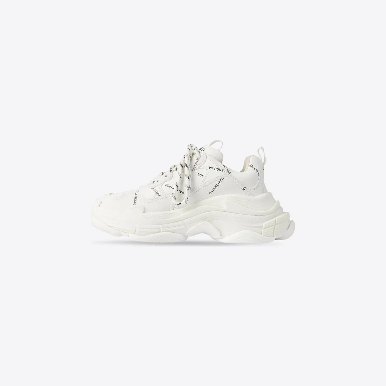 Balenciaga Triple S Allover Logo White (W) (4)