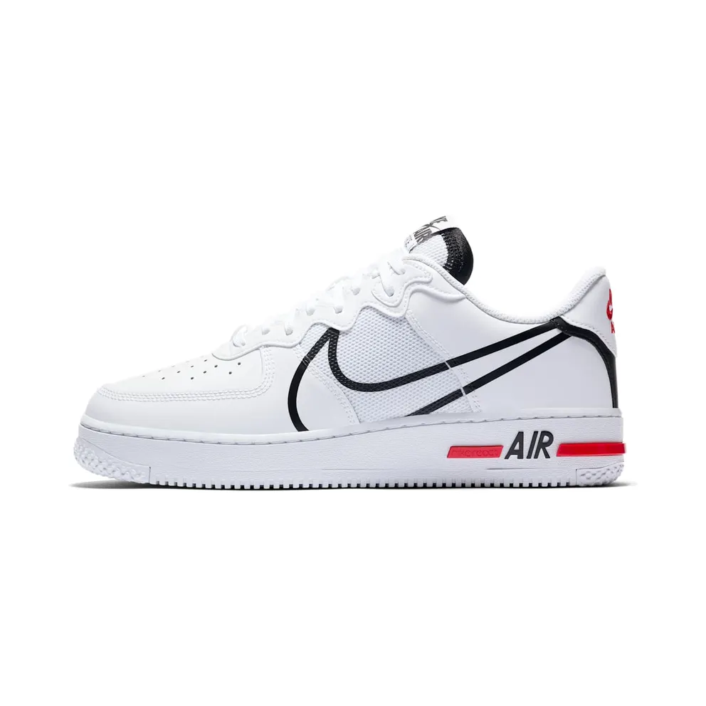 Nike Air Force 1 React White Black Red (CD4366-100)