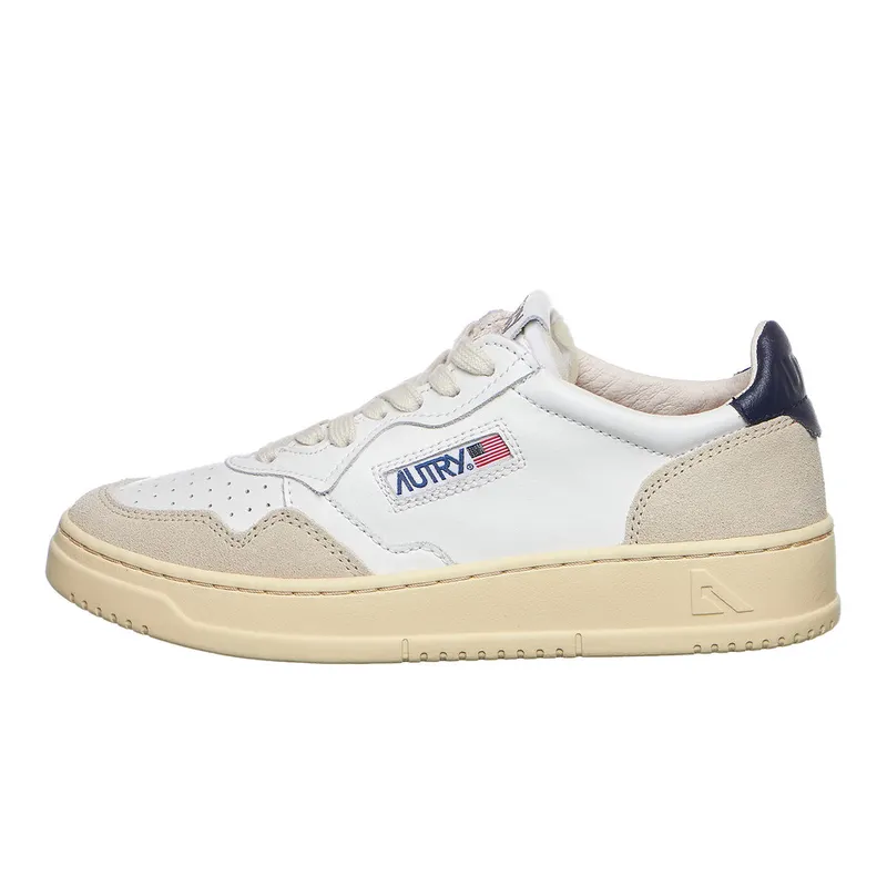 Autry Medalist Low White / Blue (AULWLS28)