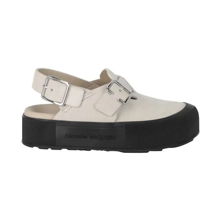 Alexander McQueen New Micmac Clogs Beige Silver (735803-WHXK5-2120)
