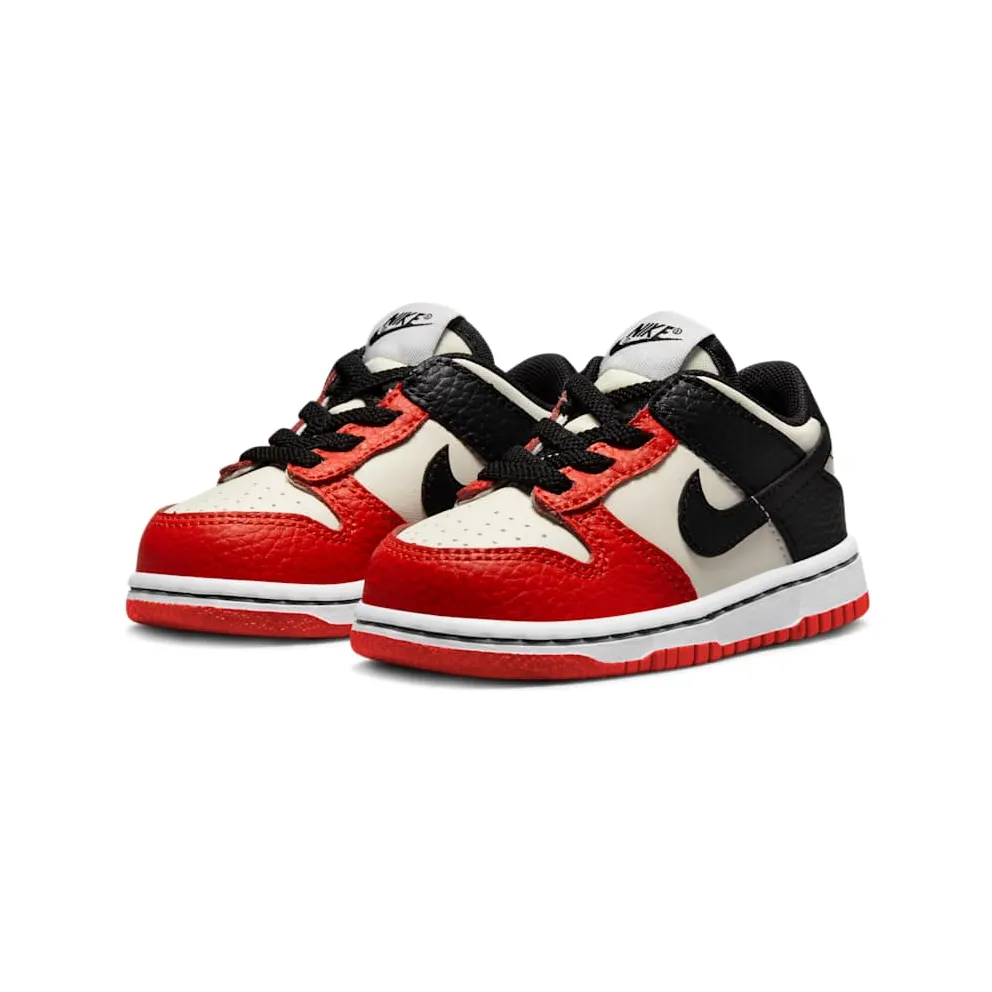 Nike Dunk Low EMB NBA 75th Anniversary Chicago (TD) – “Sail / Black / Black / Chile Red” (DC9562-100)