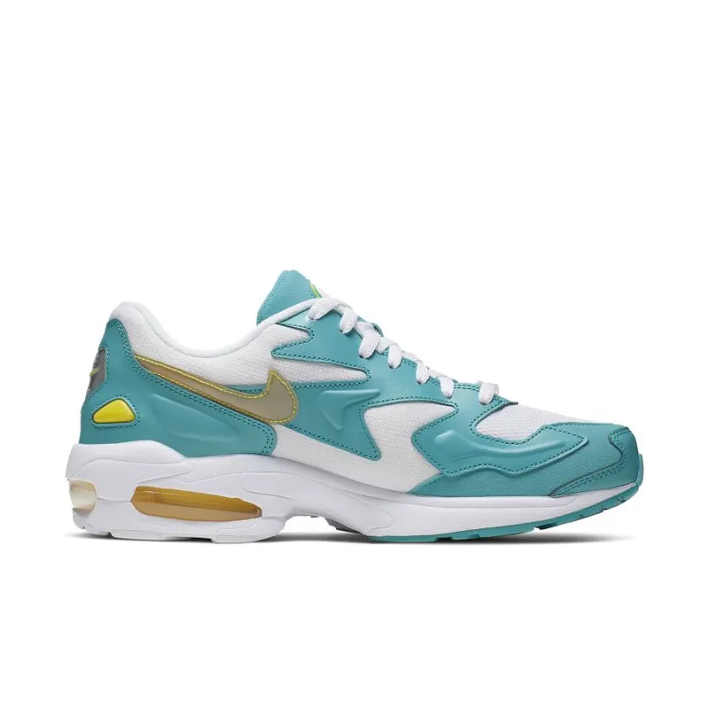 Nike Air Max 2 Light ‘Teal Nebula’ White/Teal Nebula-Metallic Silver-Dynamic Yellow (AO1741-105)