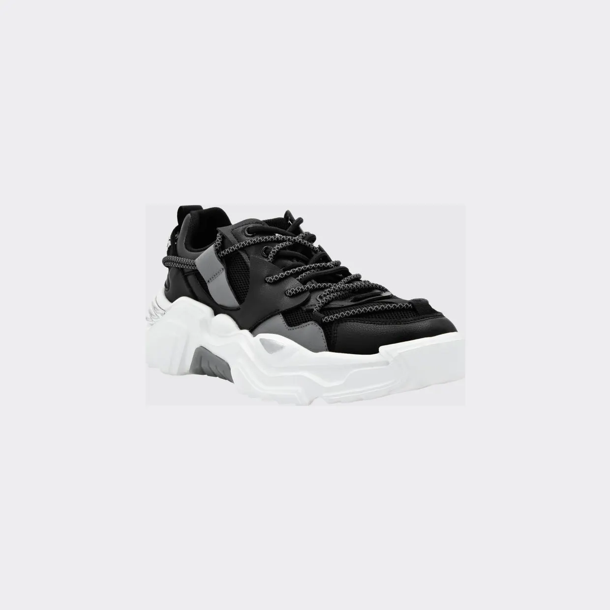 Plein Sport Lace-Up Low-Top Sneakers in Mesh with a Branded Pull-Tab Black (AABSUSC0351STE003N02)