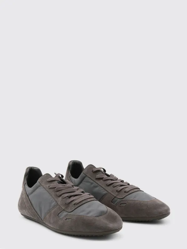 Rick owens Temple Minimal Suede and Nylon Sneakers Dust (RU01F2889NDOLVX78)
