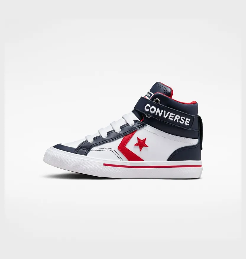 Converse Pro Blaze Strap Wit/obsidian/rood (A03772C)