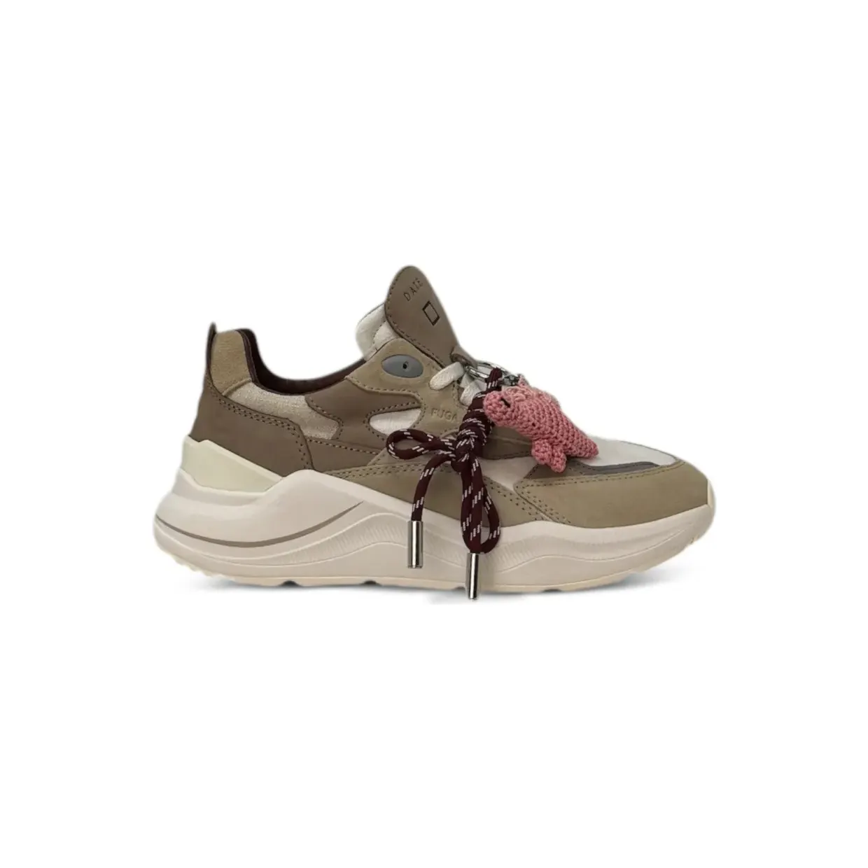 Date Fuga sneakers met vlakken – Beige (W441FGLI)
