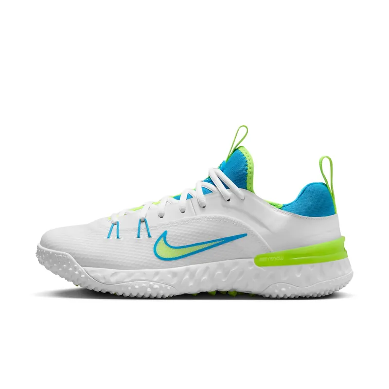 Nike Huarache 9 Elite TF LAX SE White Volt Vivid Blue (FV6148-100)