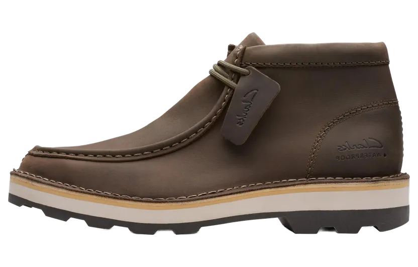 Clarks Corston Wally WP “Olive Leather” (26169525)