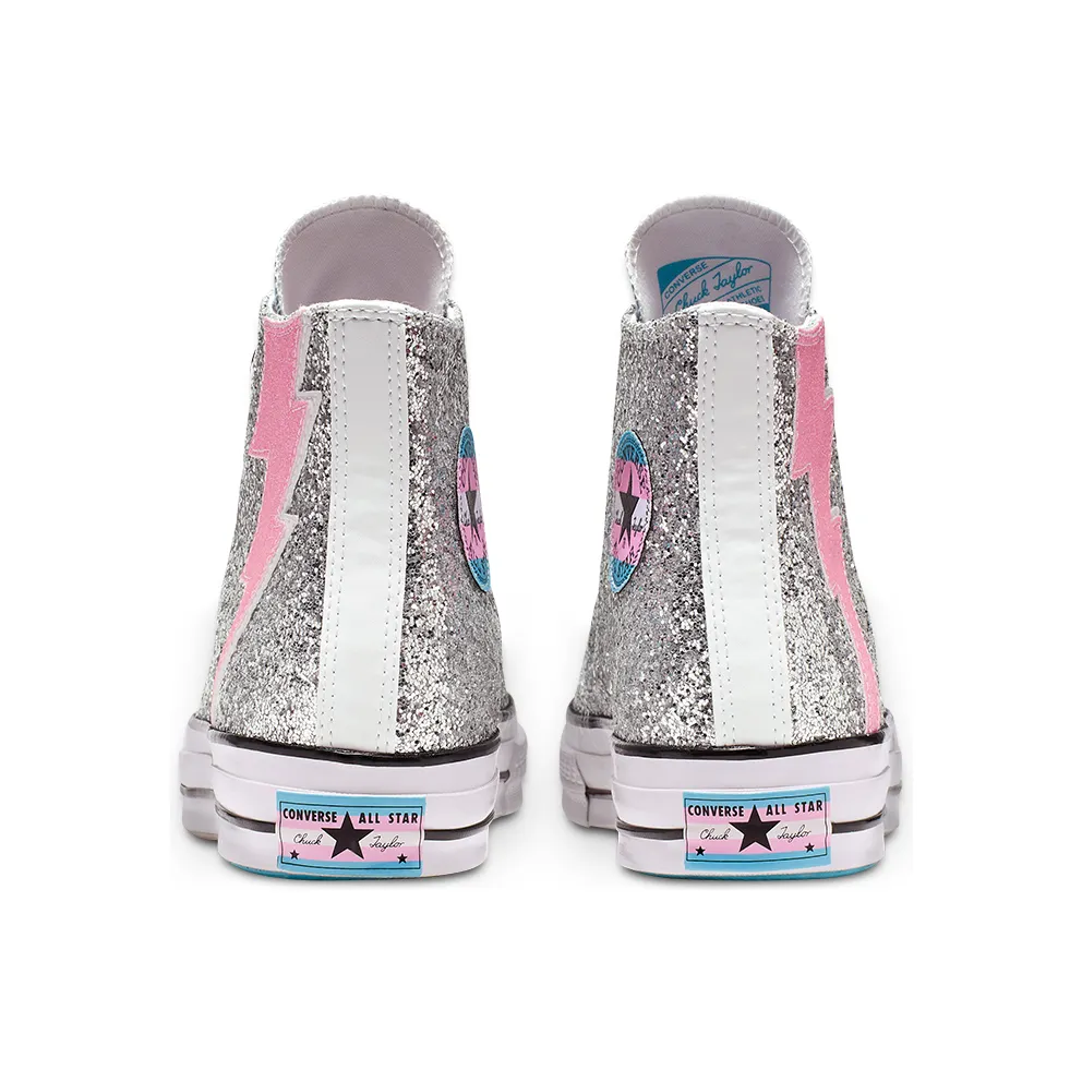 Converse Chuck Taylor All-Star Hi Pride Silver (2019) Silver/Egret-Gnarly Blue (165723C)