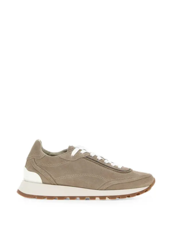 Brunello Cucinelli Sneakers mit Wildledereinsätzen – Nude (MZSFG3318C5859)