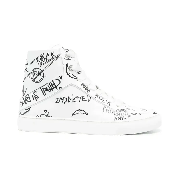 Zadig & Voltaire Zadig&Voltaire High Flash leren “White” (SWSN00444)