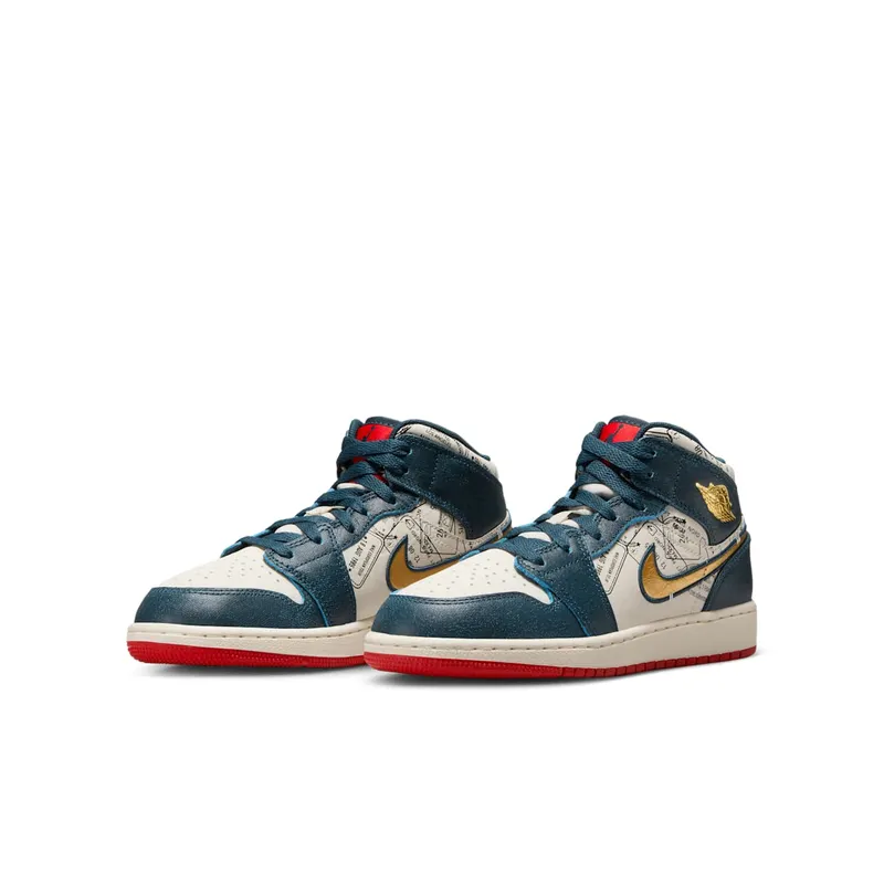 Nike Air Jordan 1 Mid Pink Wash (GS) (FN1353-400)