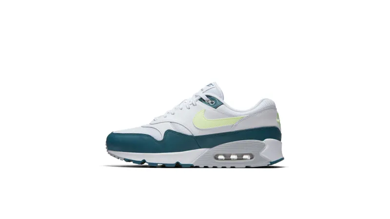 Nike Air Max 90/1 Spruce Lime White/Geo Teal-Lime Blast-Wolf Grey (AJ7695-103)